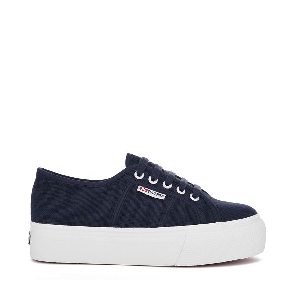 Superga 2790acotw Linea Up And Down Blue Platform Sneakers - Women's Sneakers USA | US7817446